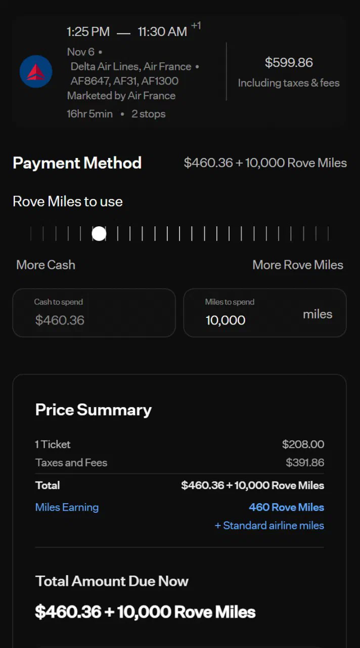Rove — Rove Miles 🚀