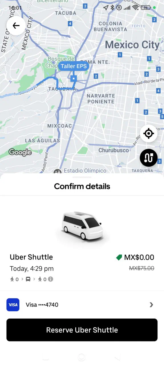 Uber Shuttle 🚐